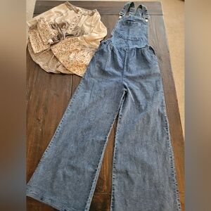 NEW Women's Wide Leg Overalls:Small